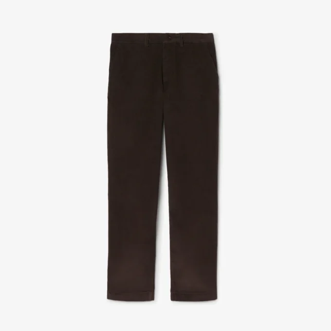 Erkekler İçin Normal Kesim Kadife Chino Pantolon