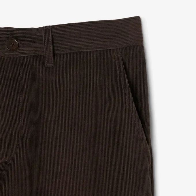 Erkekler İçin Normal Kesim Kadife Chino Pantolon