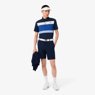Erkekler İçin Normal Kesim Renk Bloklu Golf Polo Tişörtü