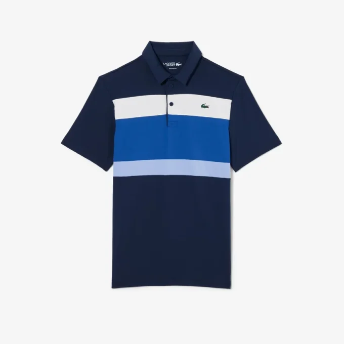 Erkekler İçin Normal Kesim Renk Bloklu Golf Polo Tişörtü