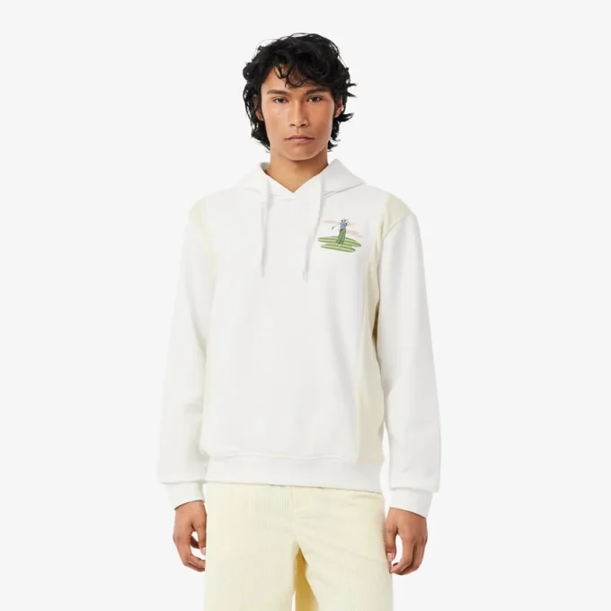 Golf Desenli Kapüşonlu Sweatshirt