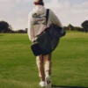 Golf Desenli Kapüşonlu Sweatshirt