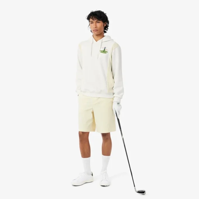 Golf Desenli Kapüşonlu Sweatshirt