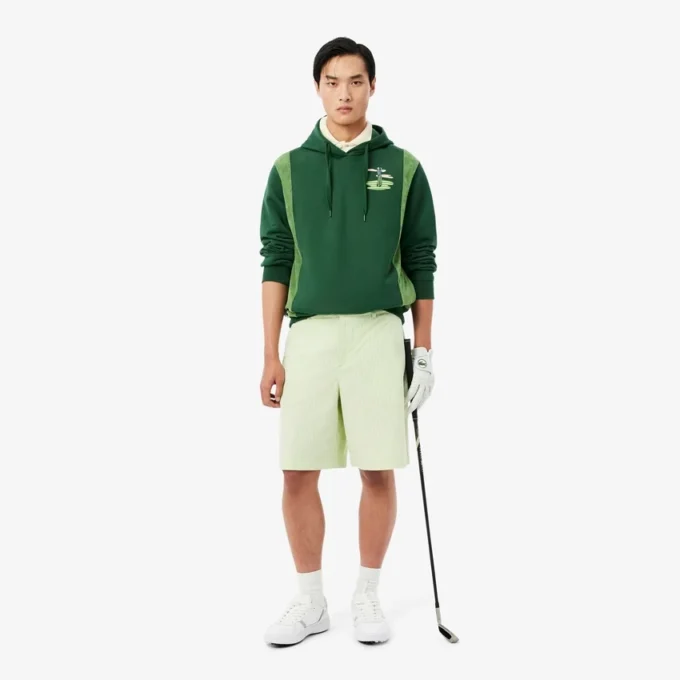 Golf Desenli Kapüşonlu Sweatshirt