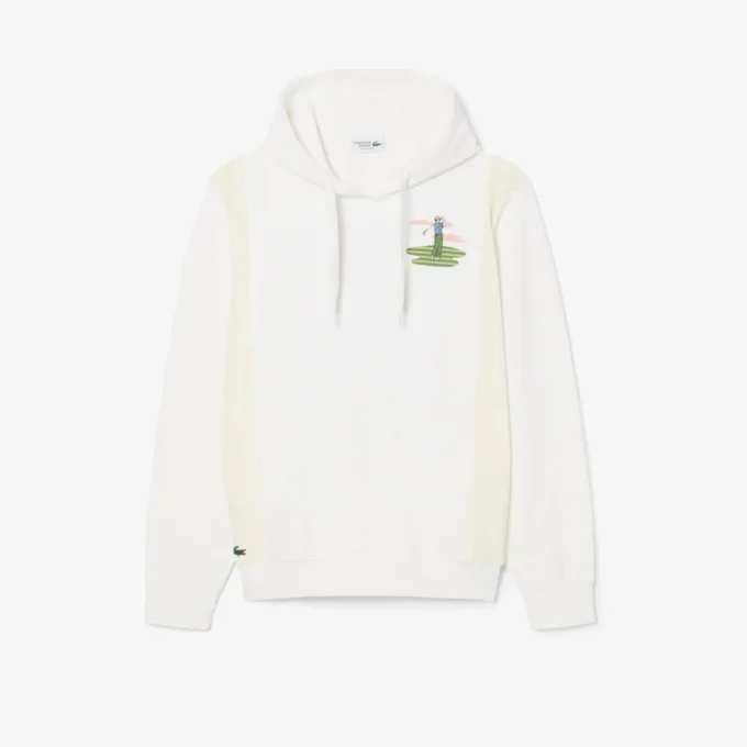 Golf Desenli Kapüşonlu Sweatshirt