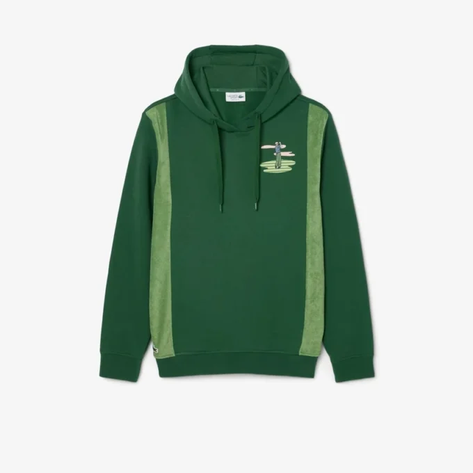 Golf Desenli Kapüşonlu Sweatshirt
