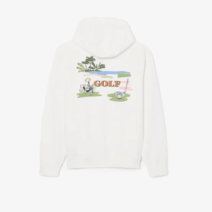 Golf Desenli Kapüşonlu Sweatshirt