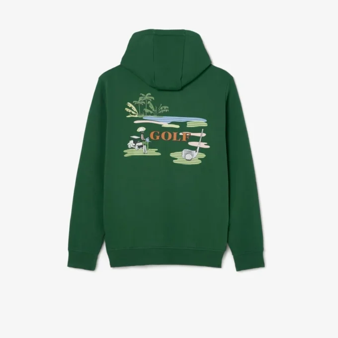 Golf Desenli Kapüşonlu Sweatshirt