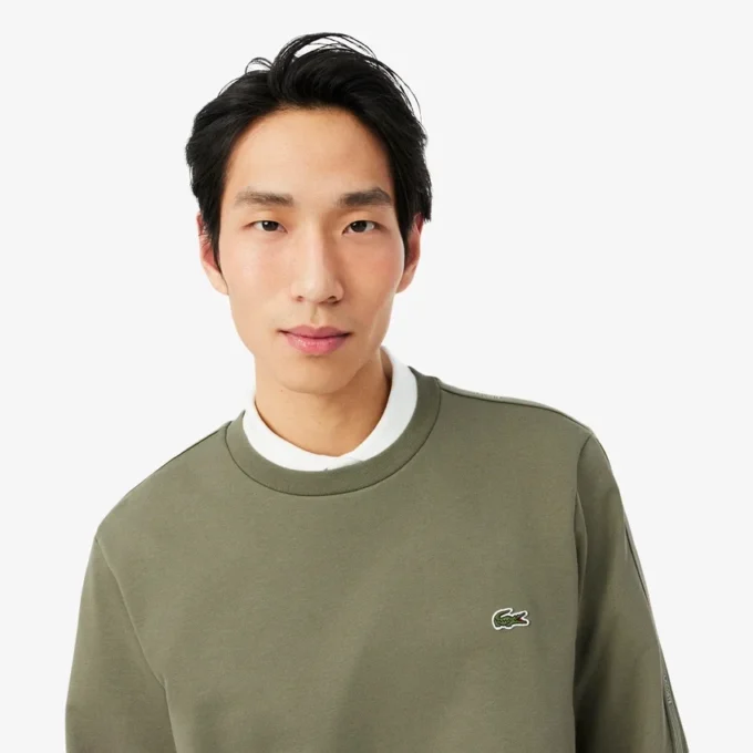 Çizgili Bantlı Polar Sweatshirt