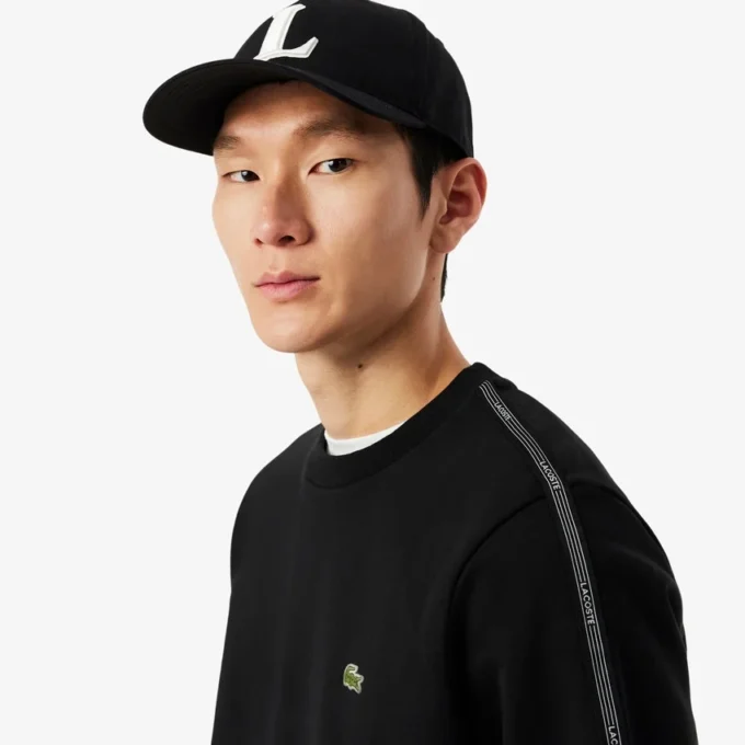 Çizgili Bantlı Polar Sweatshirt