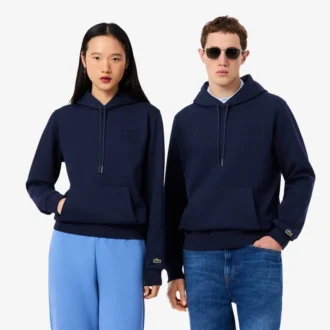 Kabartmalı Markalı Kapüşonlu Sweatshirt