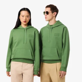 Kabartmalı Markalı Kapüşonlu Sweatshirt