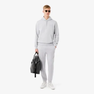 Kabartmalı Markalı Kapüşonlu Sweatshirt
