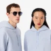 Kabartmalı Markalı Kapüşonlu Sweatshirt