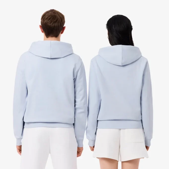 Kabartmalı Markalı Kapüşonlu Sweatshirt
