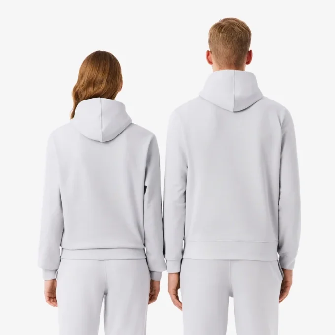 Kabartmalı Markalı Kapüşonlu Sweatshirt
