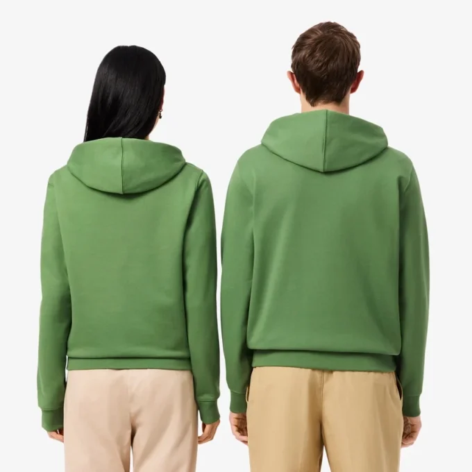 Kabartmalı Markalı Kapüşonlu Sweatshirt