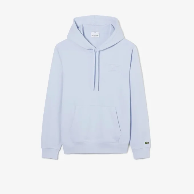 Kabartmalı Markalı Kapüşonlu Sweatshirt