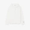 Kabartmalı Markalı Kapüşonlu Sweatshirt