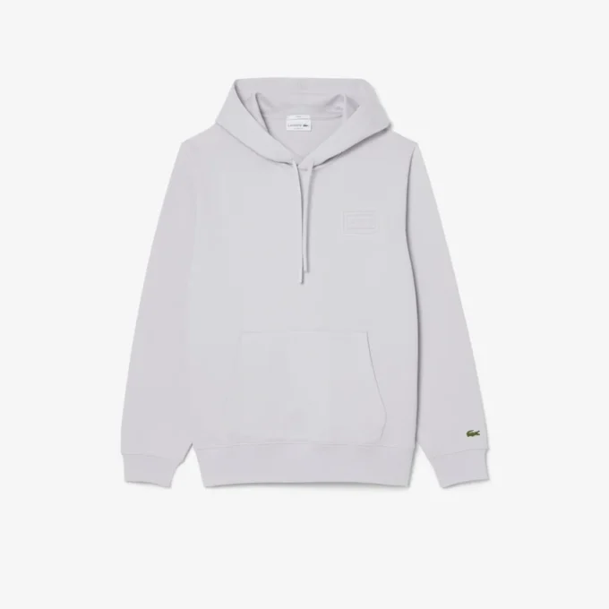 Kabartmalı Markalı Kapüşonlu Sweatshirt
