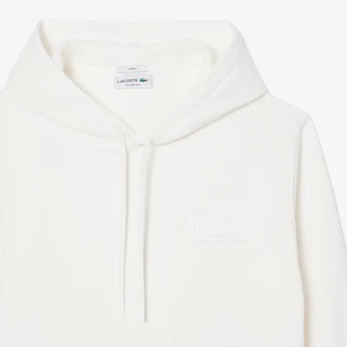 Kabartmalı Markalı Kapüşonlu Sweatshirt