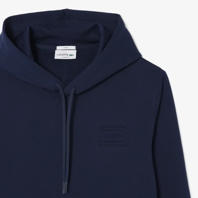 Kabartmalı Markalı Kapüşonlu Sweatshirt