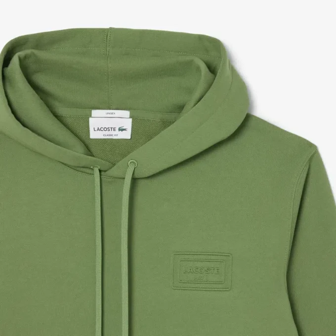 Kabartmalı Markalı Kapüşonlu Sweatshirt