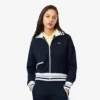 Kadın Fermuarlı Çizgili Sweatshirt