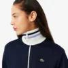 Kadın Fermuarlı Çizgili Sweatshirt