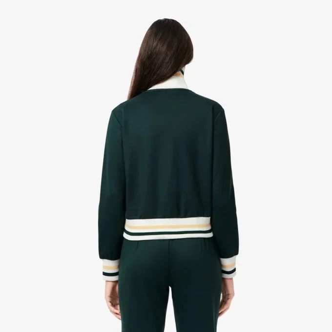 Kadın Fermuarlı Çizgili Sweatshirt