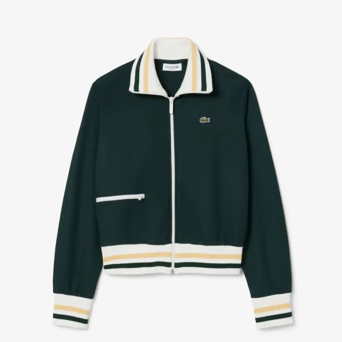Kadın Fermuarlı Çizgili Sweatshirt