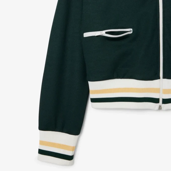 Kadın Fermuarlı Çizgili Sweatshirt