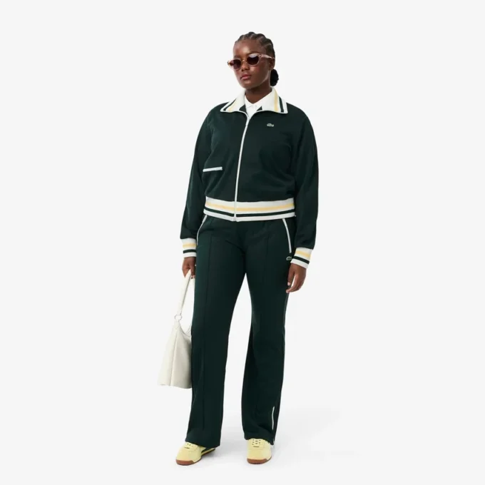 Kadın Fermuarlı Çizgili Sweatshirt