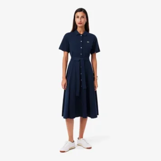Kadın Geniş Etekli Mini Piqua Polo Tişört Elbise