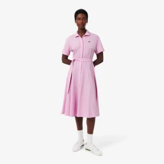 Kadın Geniş Etekli Mini Piqua Polo Tişört Elbise