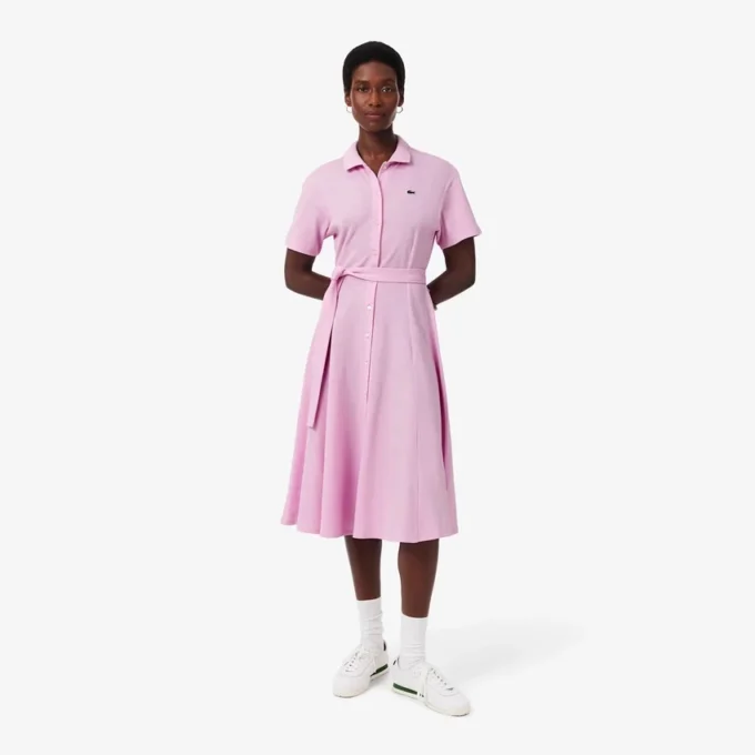 Kadın Geniş Etekli Mini Piqua Polo Tişört Elbise