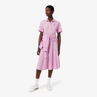 Kadın Geniş Etekli Mini Piqua Polo Tişört Elbise