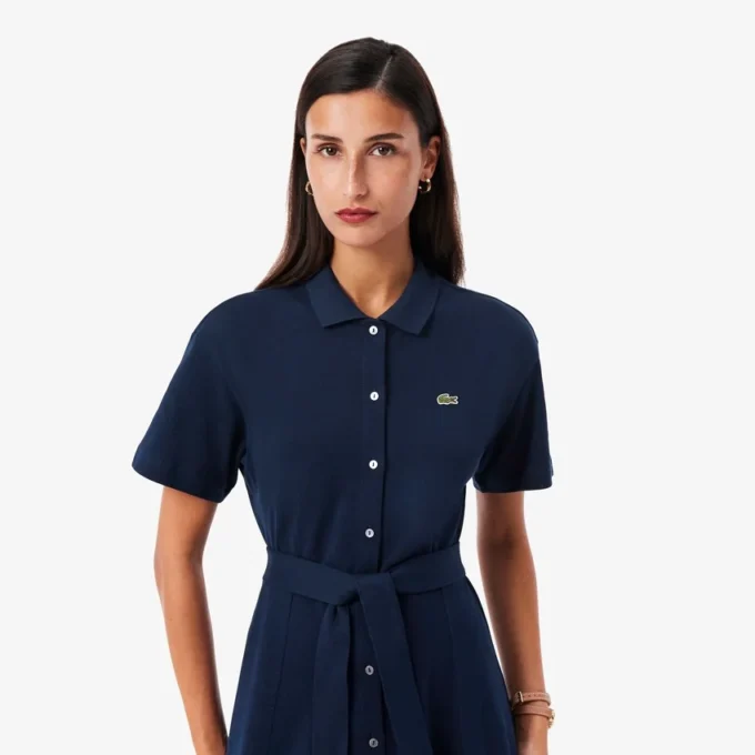 Kadın Geniş Etekli Mini Piqua Polo Tişört Elbise