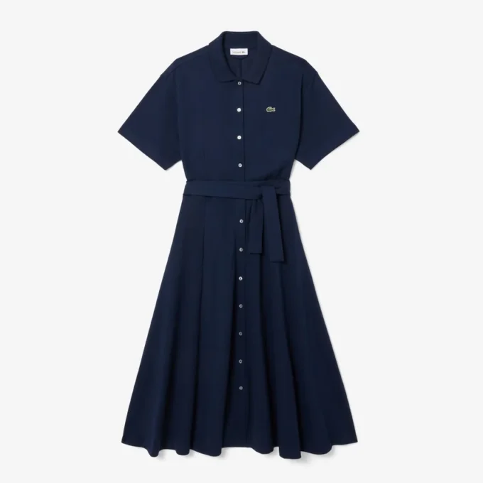 Kadın Geniş Etekli Mini Piqua Polo Tişört Elbise