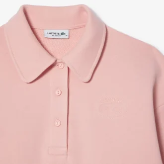 Kadın Geniş Kesim Nakışlı Polo Sweatshirt