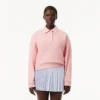 Kadın Geniş Kesim Nakışlı Polo Sweatshirt