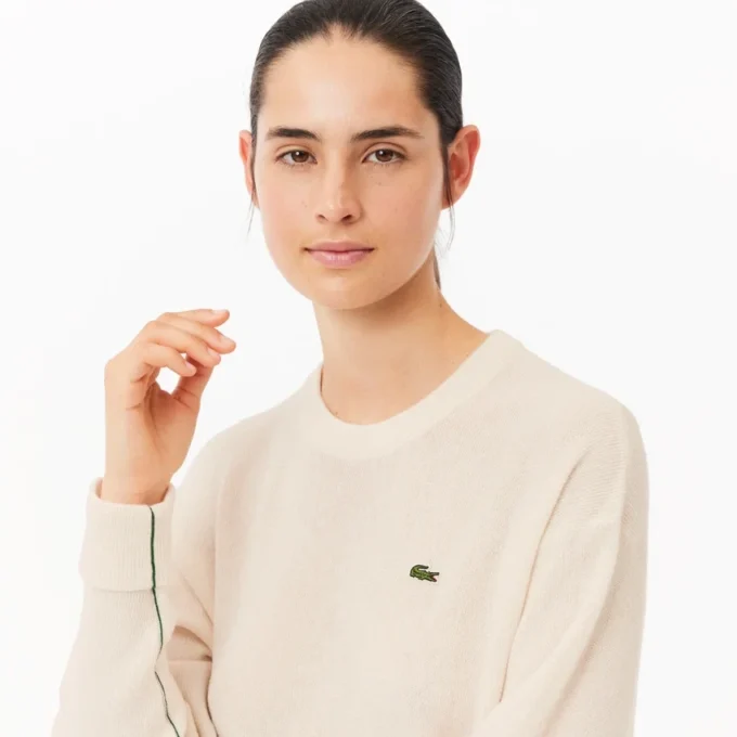 Kadın Geniş Kesim Yünlü Moss Stitch Kazak