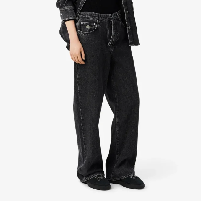 Kadın Geniş Paça Denim Kot Pantolon
