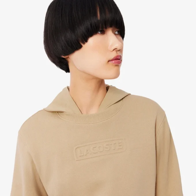 Kadın Kabartmalı Logo Pamuklu Sweatshirt
