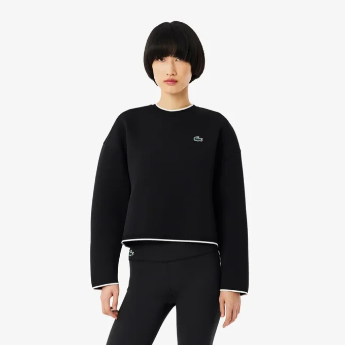 Kadın Kontrast Süslemeli Spor Sweatshirt