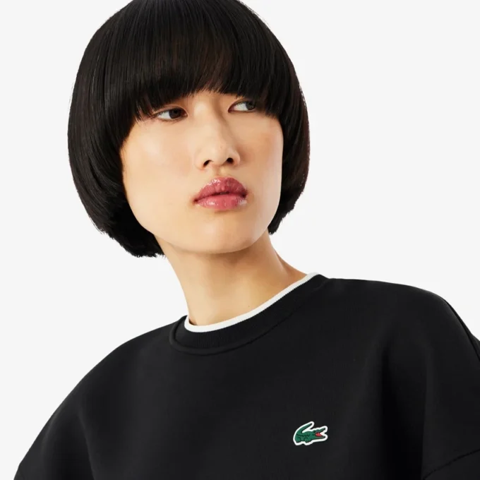 Kadın Kontrast Süslemeli Spor Sweatshirt
