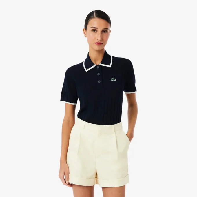 Kadın Kısa Kollu Polo Yaka Golf Kazak