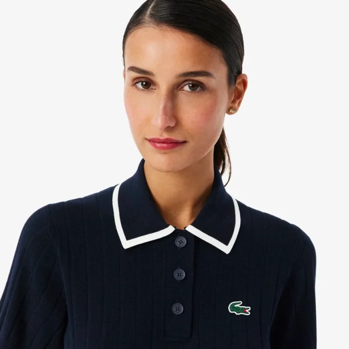 Kadın Kısa Kollu Polo Yaka Golf Kazak