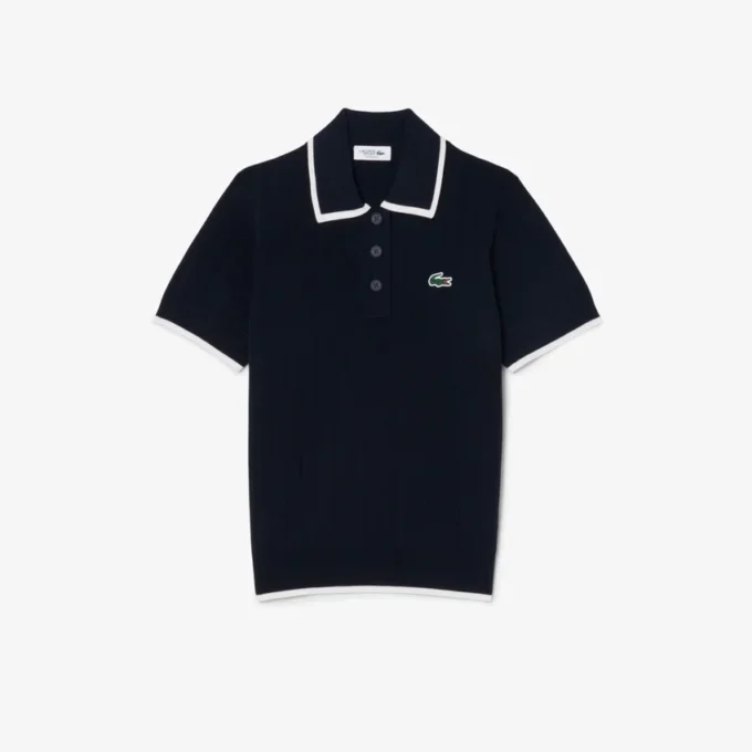 Kadın Kısa Kollu Polo Yaka Golf Kazak