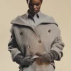 Kadın Kısa Oversized Yün Blend Pea Coat
